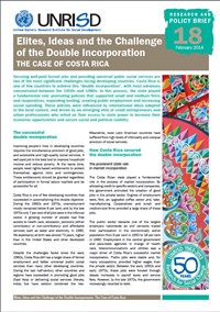 Elites, Ideas and the Challenge of the Double Incorporation: The Case of Costa Rica (Research and Policy Brief)